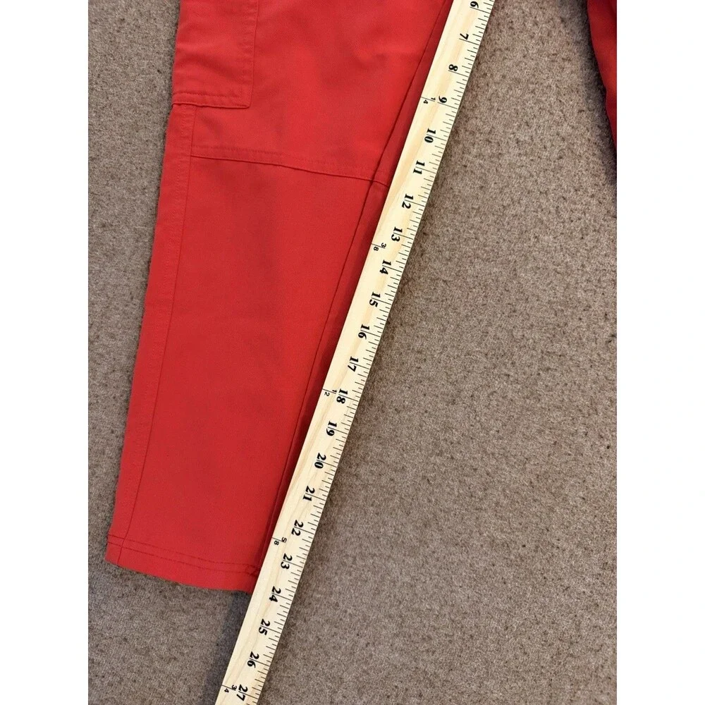 FIGS Men’s Scrub Set Small Red Coral V-Neck Top Cargo Pants Medical Hemmed